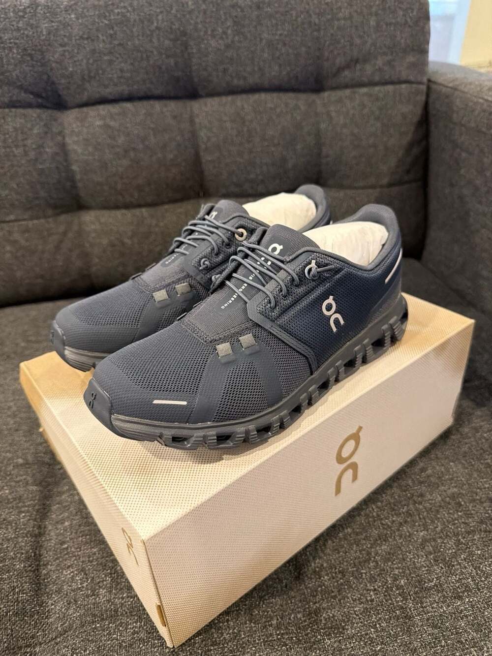 On Cloud 6 Women's Running Shoes Navy Stone Size 6.5